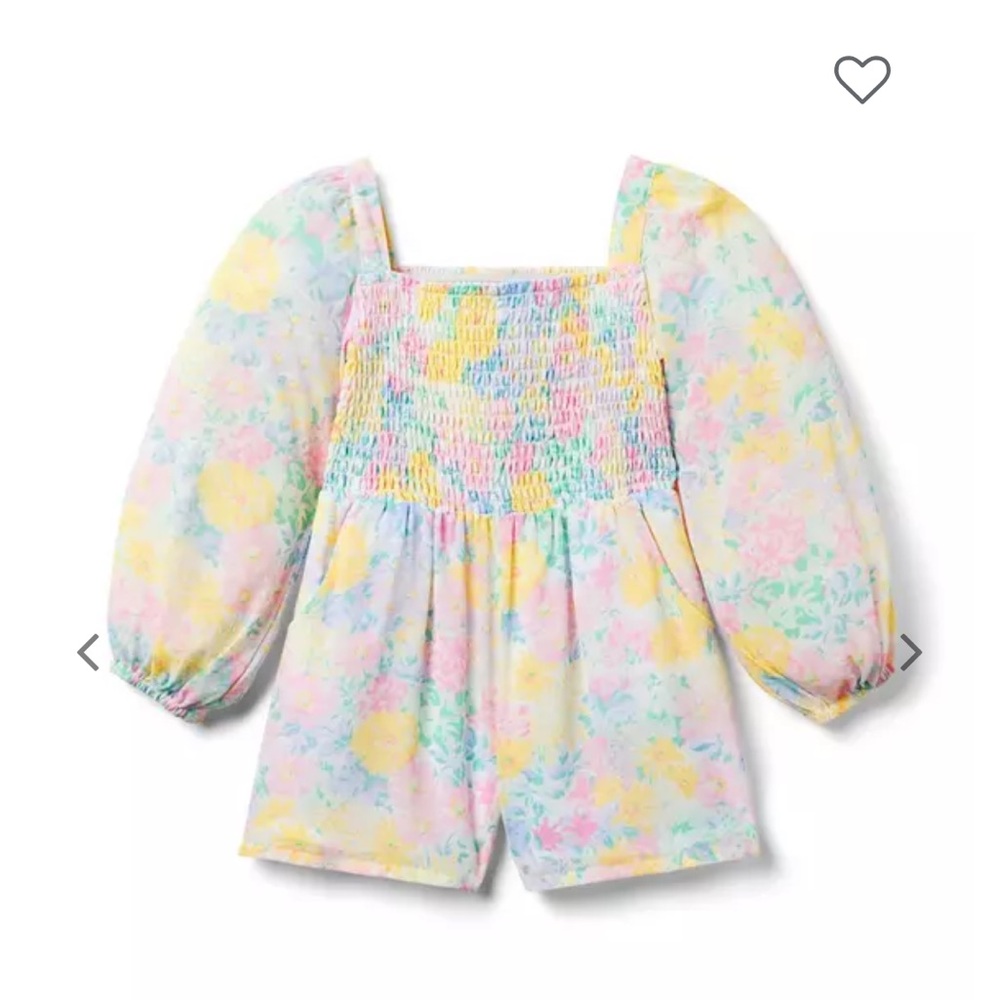 Emma Smocked Floral Romper